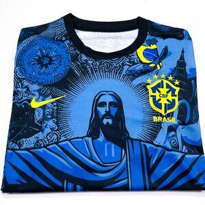 Nike Brazil XXL 24/25 Special Edition Jesus Christ The Redeemer Soccer Jersey
